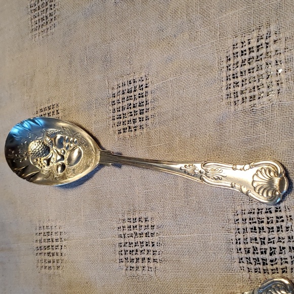 Vintage silver plated Jonathan Bell and sons Sheffield serving spoon and fork - Picture 5 of 13